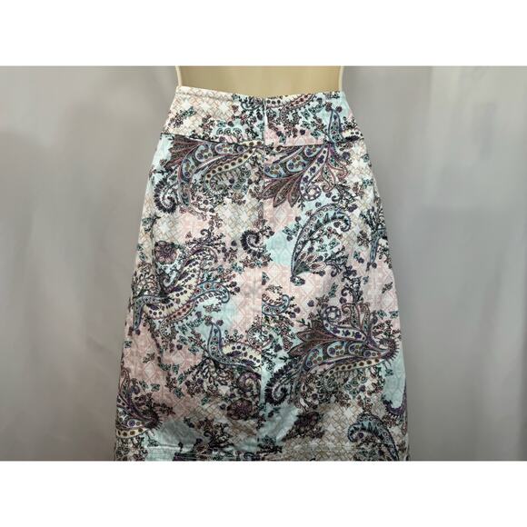 Talbots Women's Pastel Paisley Print Skirt - Size 10 - Picture 9 of 16